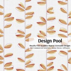 DesignPool_P632a2_Watercolor Leaf Vines_Orange