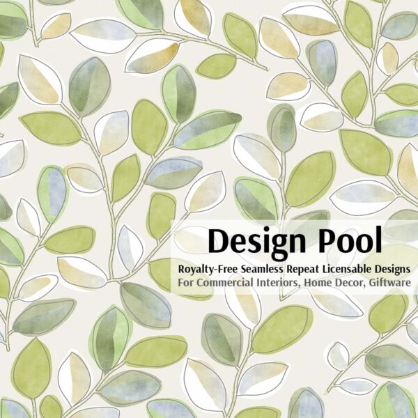 DesignPool_P636a1_Cherry Plum Leaves_Green