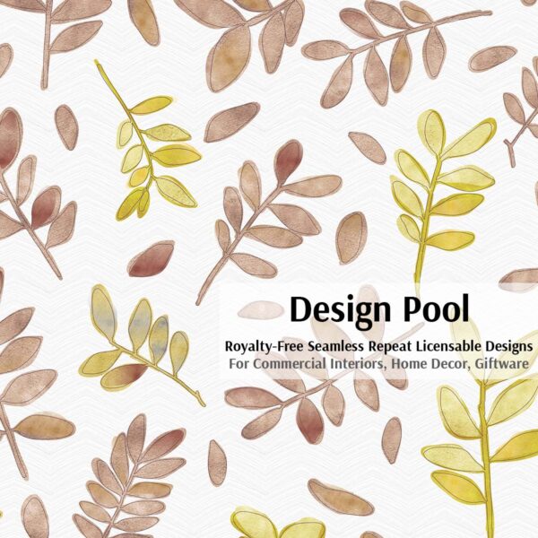 DesignPool_P638a1_Watercolor Tossed Leaves_Purple