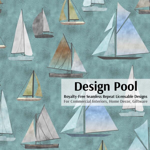 DesignPool_P953a1_Watercolor Sailboats_Aqua