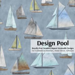 DesignPool_P953a2_Watercolor Sailboats_Blue