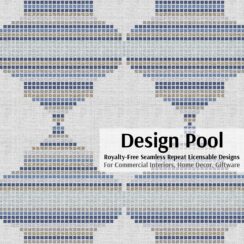 DesignPool_P985a4_Mini Mosaic Ogee_Blue