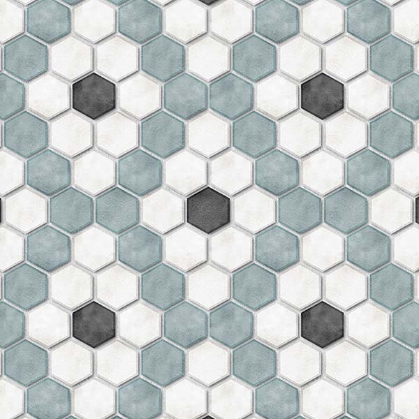 Hexagon Diamond Dot Tile Pattern P2237