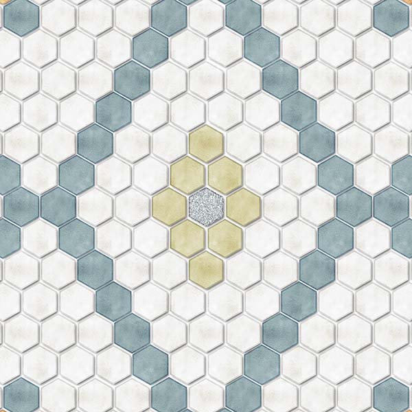 Hexagon Double Diamond Tile Pattern P2242