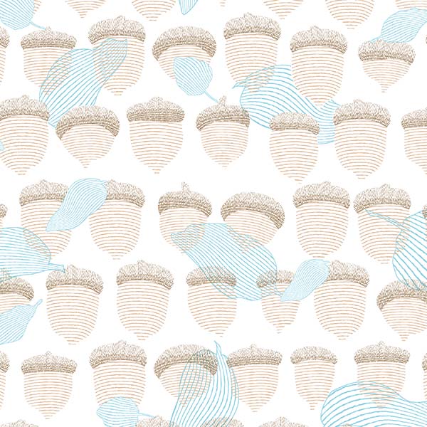 Cross Hatch Acorns Pattern P2305