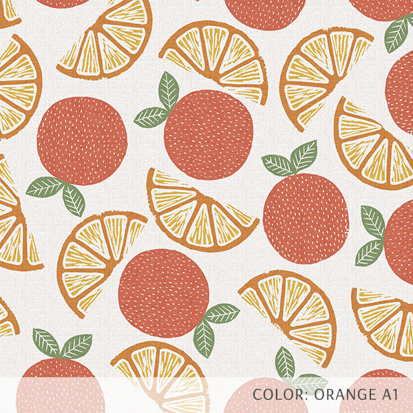 Oranges Seamless Pattern P2098 in Orange